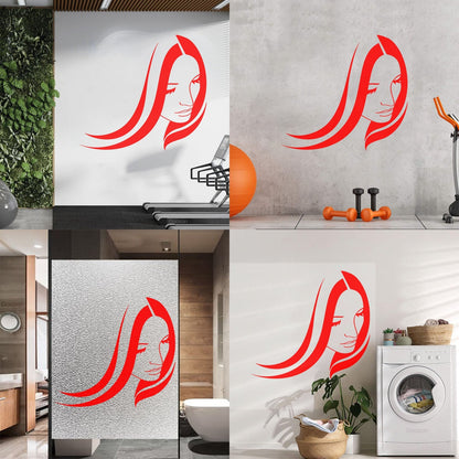 Wall Stickers Beauty Salon Woman Girl Hair Stylist Spa Personalized Customization
