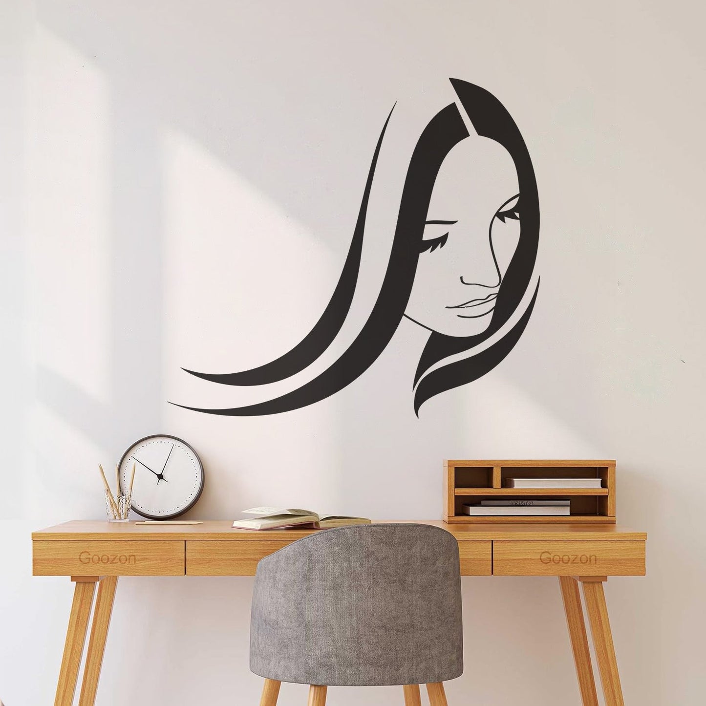 Wall Stickers Beauty Salon Woman Girl Hair Stylist Spa Personalized Customization