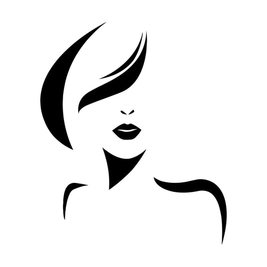 Fine Carving Decals Beauty Salon Woman Spa Hair Stylist Can Modify And Add Information