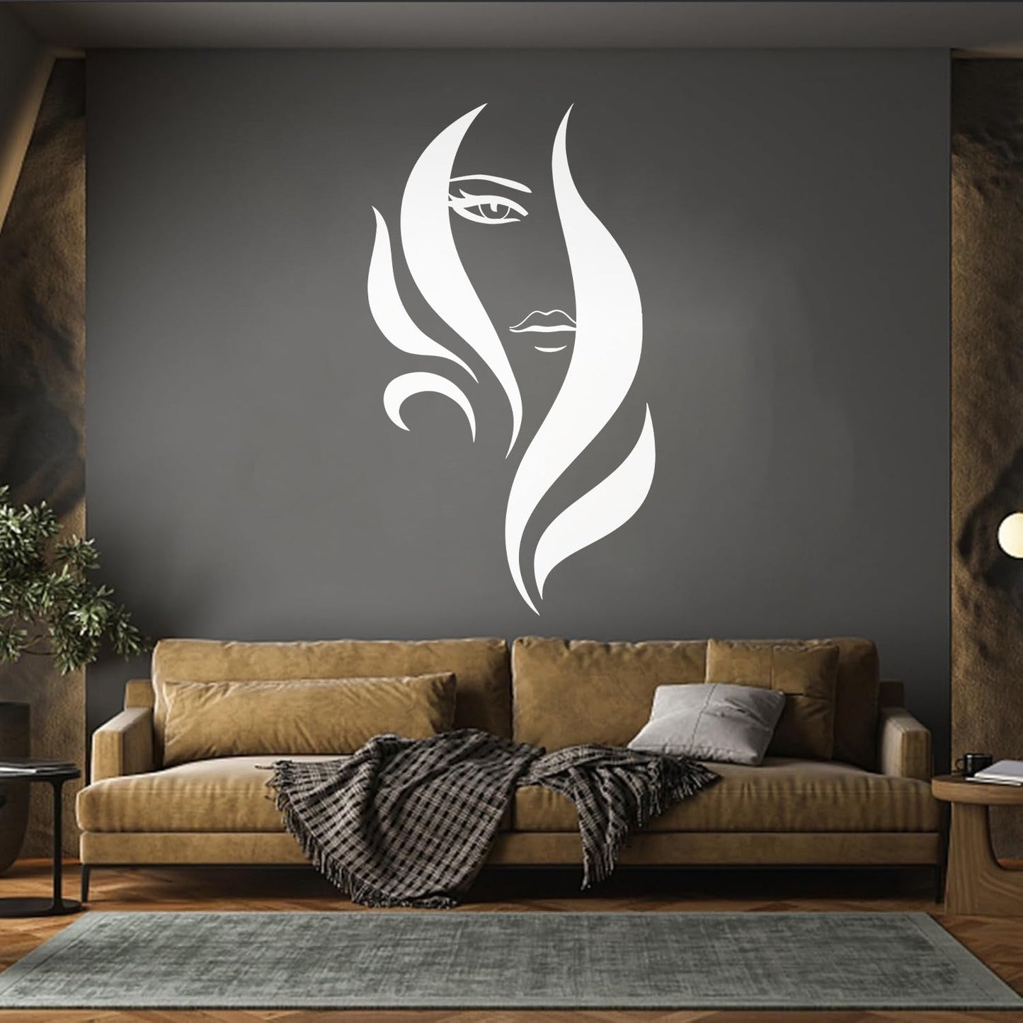 Vinyl Art Sticker Beauty Salon Woman Stylist Hair Barbershop Art Decoration