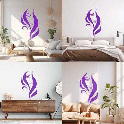 Vinyl Art Sticker Beauty Salon Woman Stylist Hair Barbershop Art Decoration