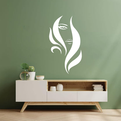 Vinyl Art Sticker Beauty Salon Woman Stylist Hair Barbershop Art Decoration