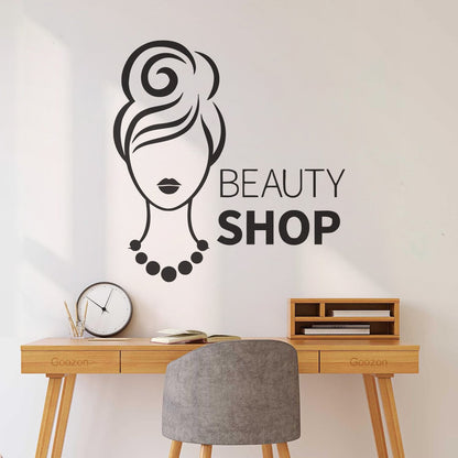 Beauty Shop Woman Fashion Girl Lettering Decals Car Body Decoration