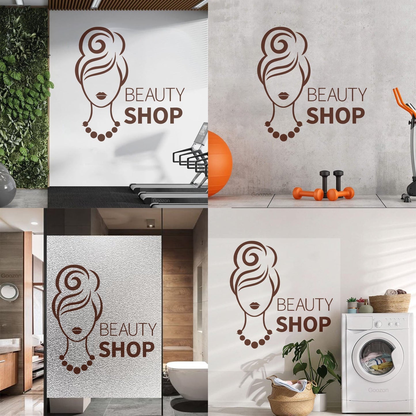 Beauty Shop Woman Fashion Girl Lettering Decals Car Body Decoration