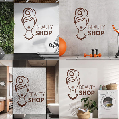 Beauty Shop Woman Fashion Girl Lettering Decals Car Body Decoration