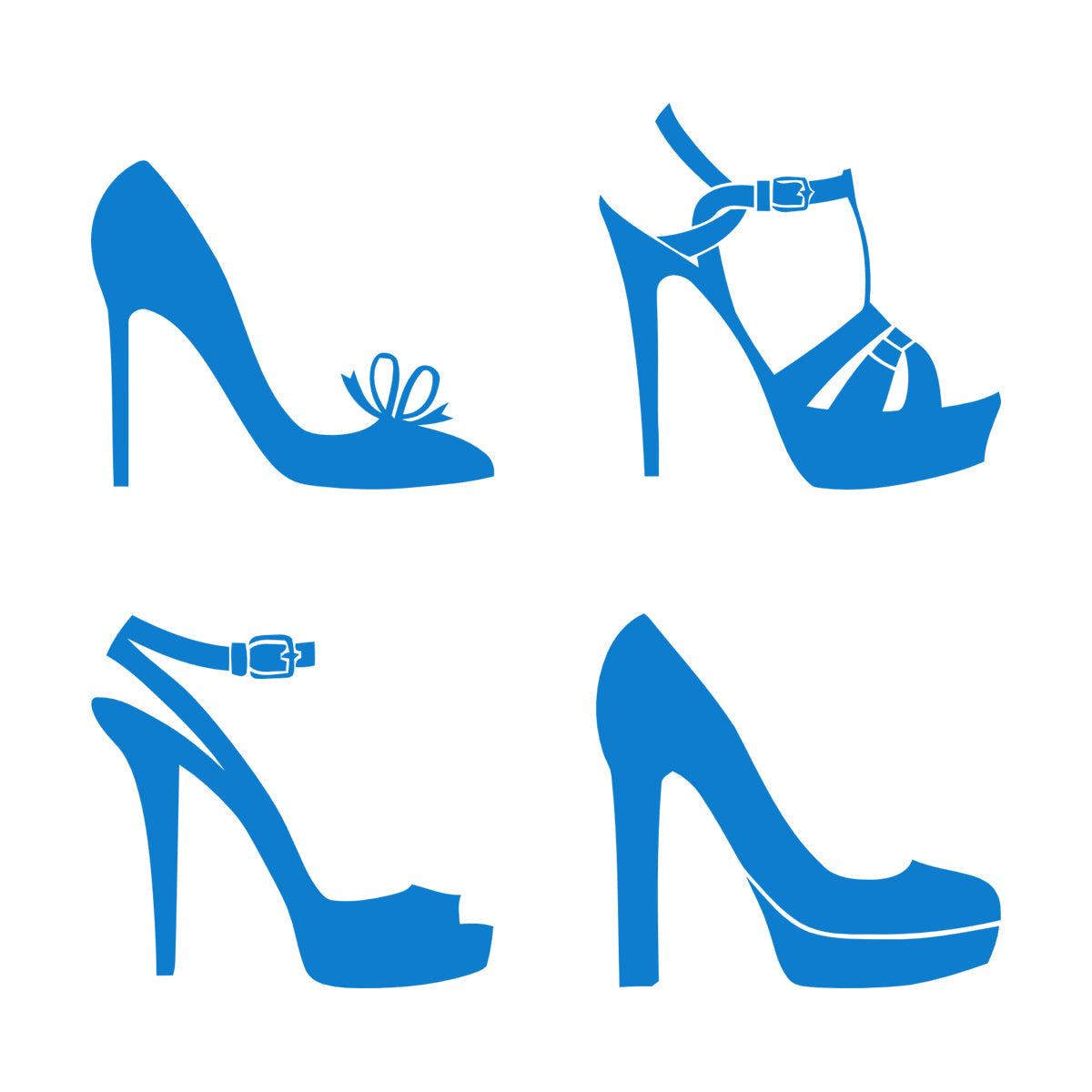 Wall Decals Pvc Beauty Slipper Girl Fashion Shoe Store Shopping Window Decals