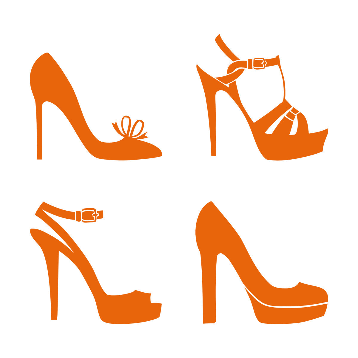 Wall Decals Pvc Beauty Slipper Girl Fashion Shoe Store Shopping Window Decals