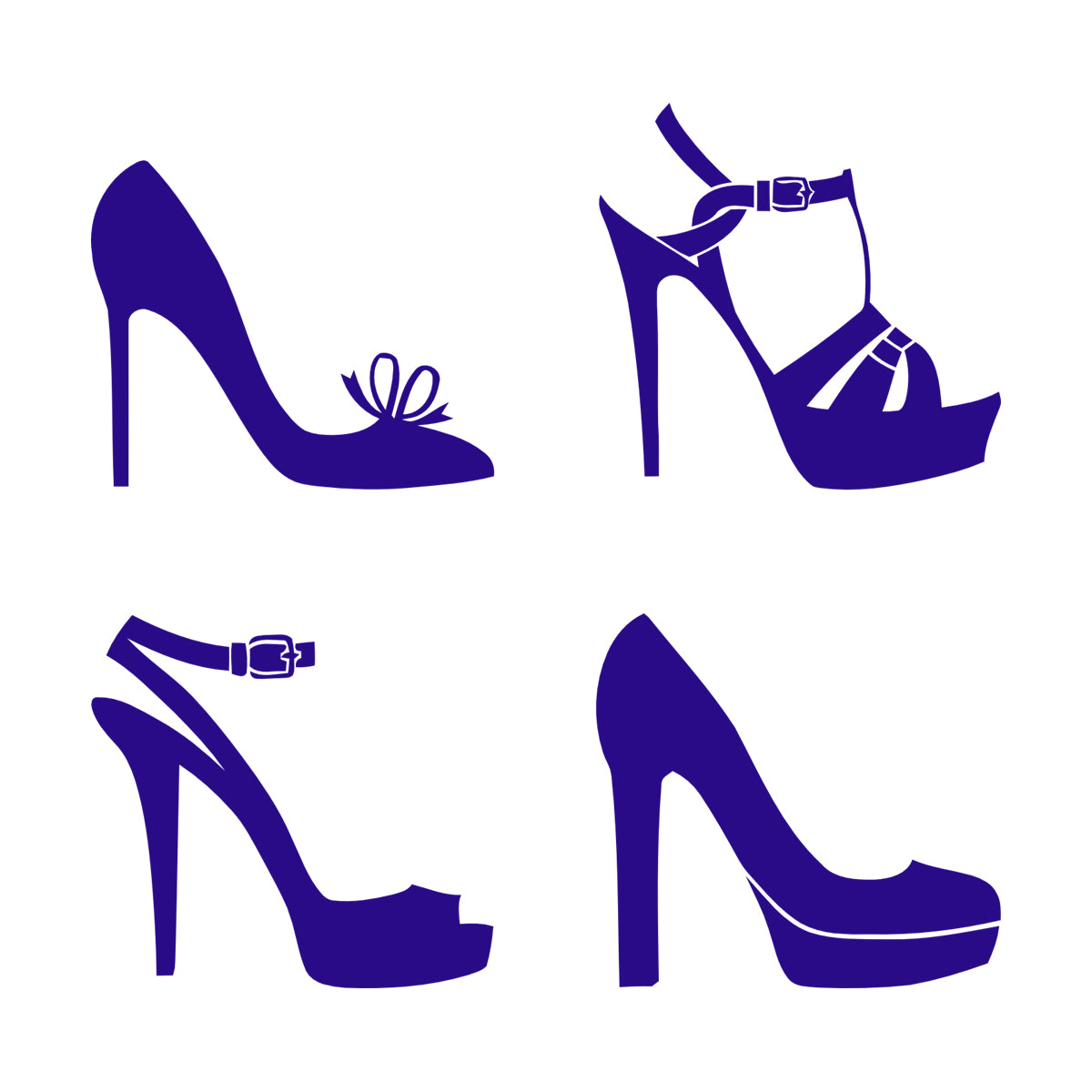 Wall Decals Pvc Beauty Slipper Girl Fashion Shoe Store Shopping Window Decals