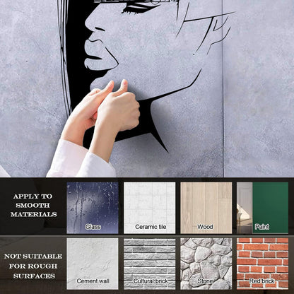 Lettering Stickers Beauty Woman Hair Salon Barbershop Stylist Glass Stickers