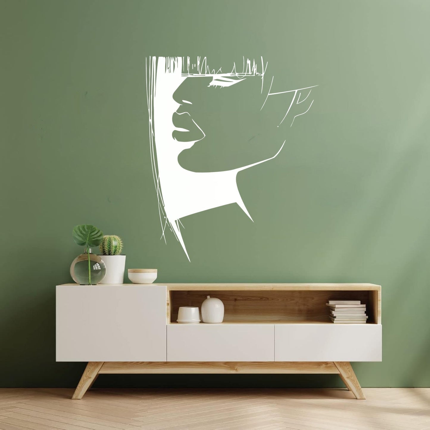 Lettering Stickers Beauty Woman Hair Salon Barbershop Stylist Glass Stickers