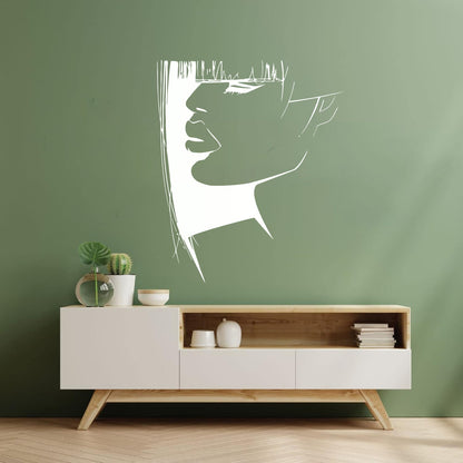 Lettering Stickers Beauty Woman Hair Salon Barbershop Stylist Glass Stickers