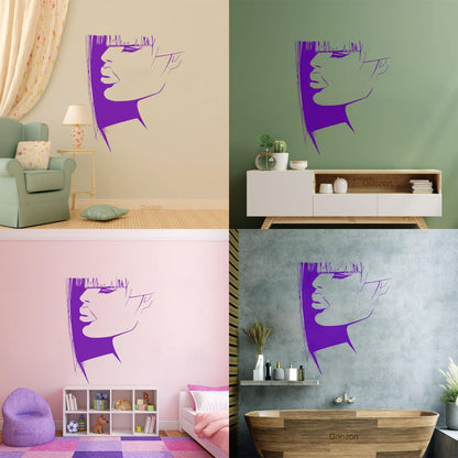 Lettering Stickers Beauty Woman Hair Salon Barbershop Stylist Glass Stickers