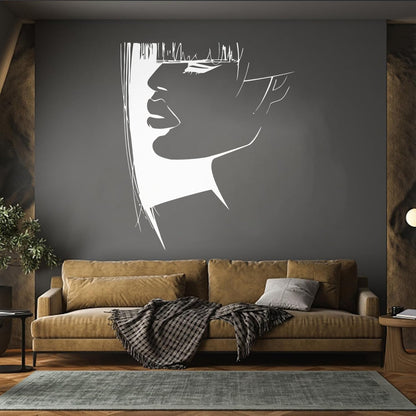 Lettering Stickers Beauty Woman Hair Salon Barbershop Stylist Glass Stickers