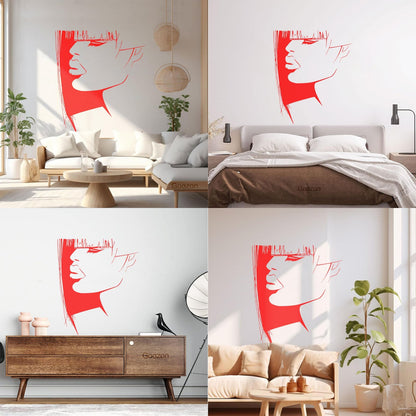 Lettering Stickers Beauty Woman Hair Salon Barbershop Stylist Glass Stickers