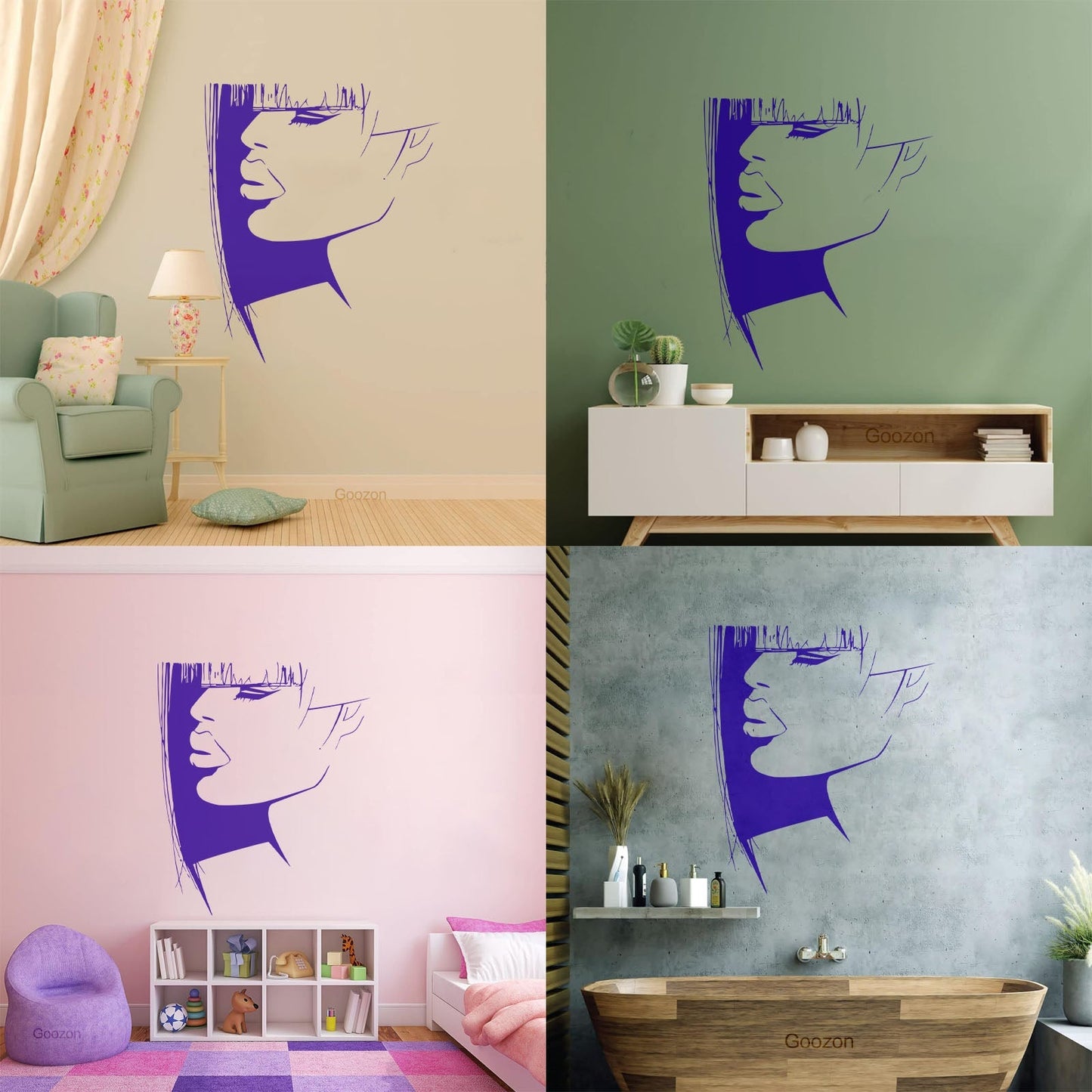 Lettering Stickers Beauty Woman Hair Salon Barbershop Stylist Glass Stickers