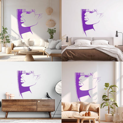 Lettering Stickers Beauty Woman Hair Salon Barbershop Stylist Glass Stickers