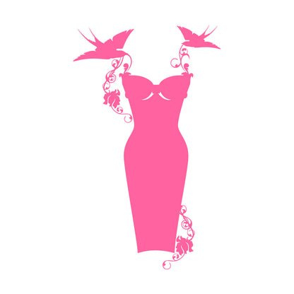 Wall Decals Paster Paper Black Dress Shop Fashion Clothes Shopping Store Decoration