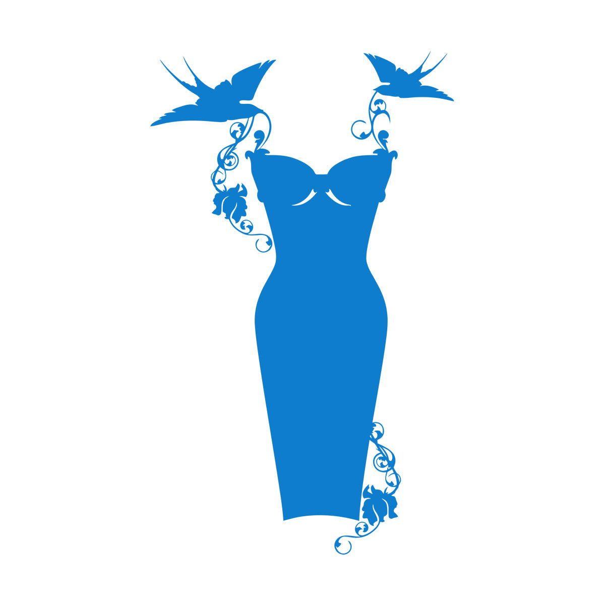 Wall Decals Paster Paper Black Dress Shop Fashion Clothes Shopping Store Decoration