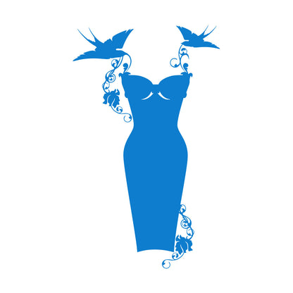 Wall Decals Paster Paper Black Dress Shop Fashion Clothes Shopping Store Decoration