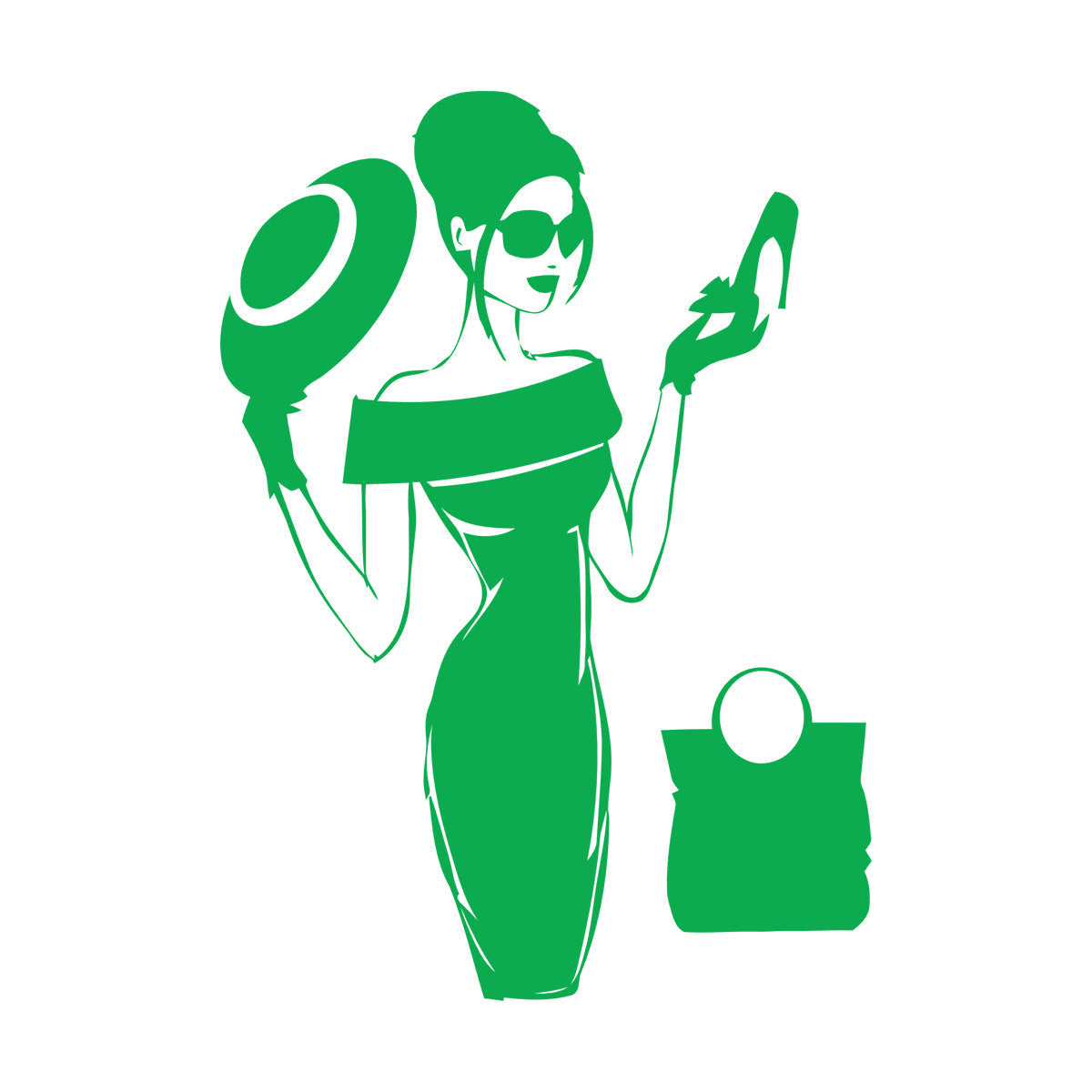 Fine Carving Stickers Elegant Woman Dress Fashion Lady Dress Art Mural Painting