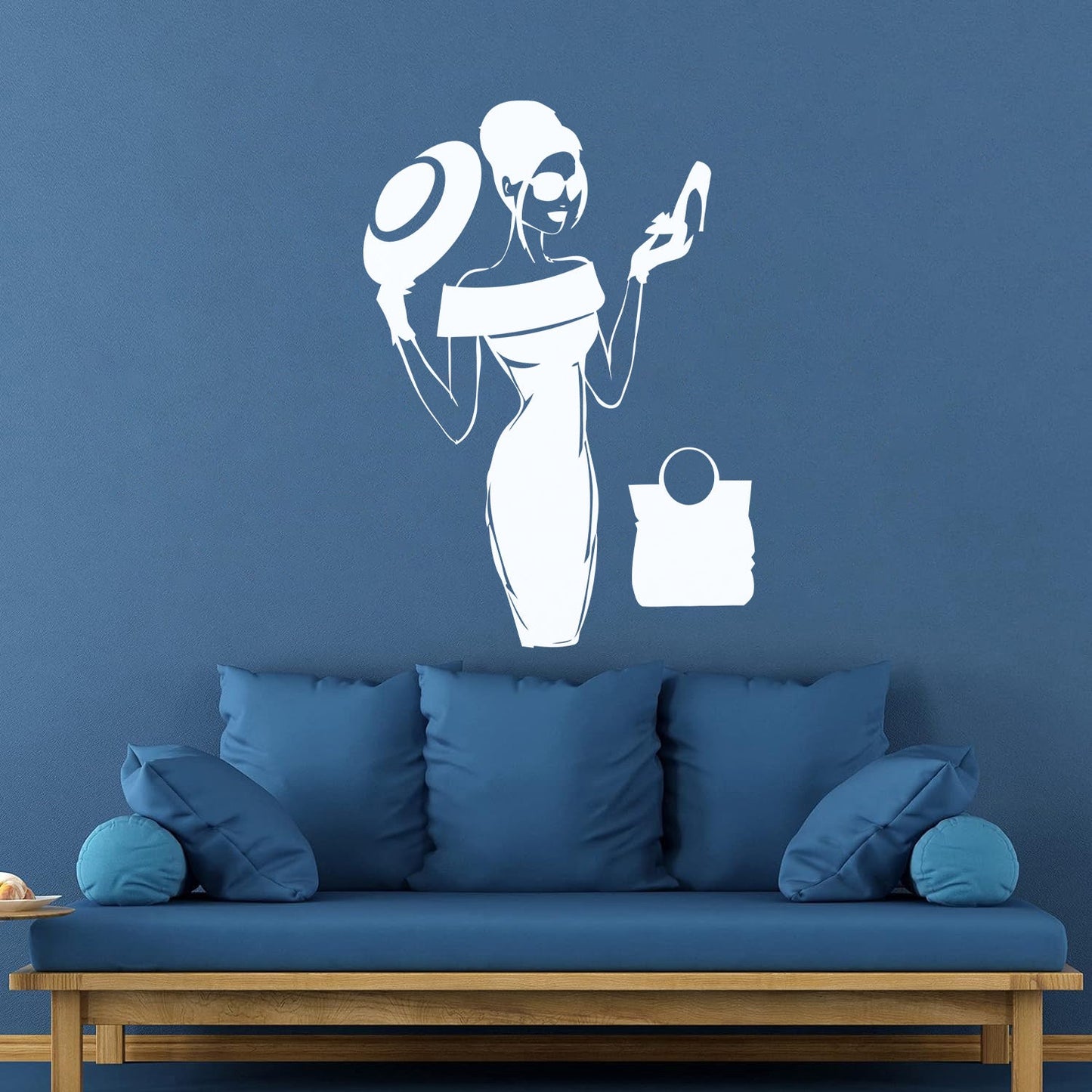 Fine Carving Stickers Elegant Woman Dress Fashion Lady Dress Art Mural Painting