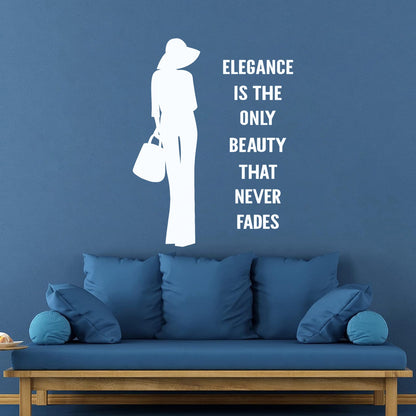 Wall Decals Paster Paper Fashion Quote Elegance Woman Car Body Decoration
