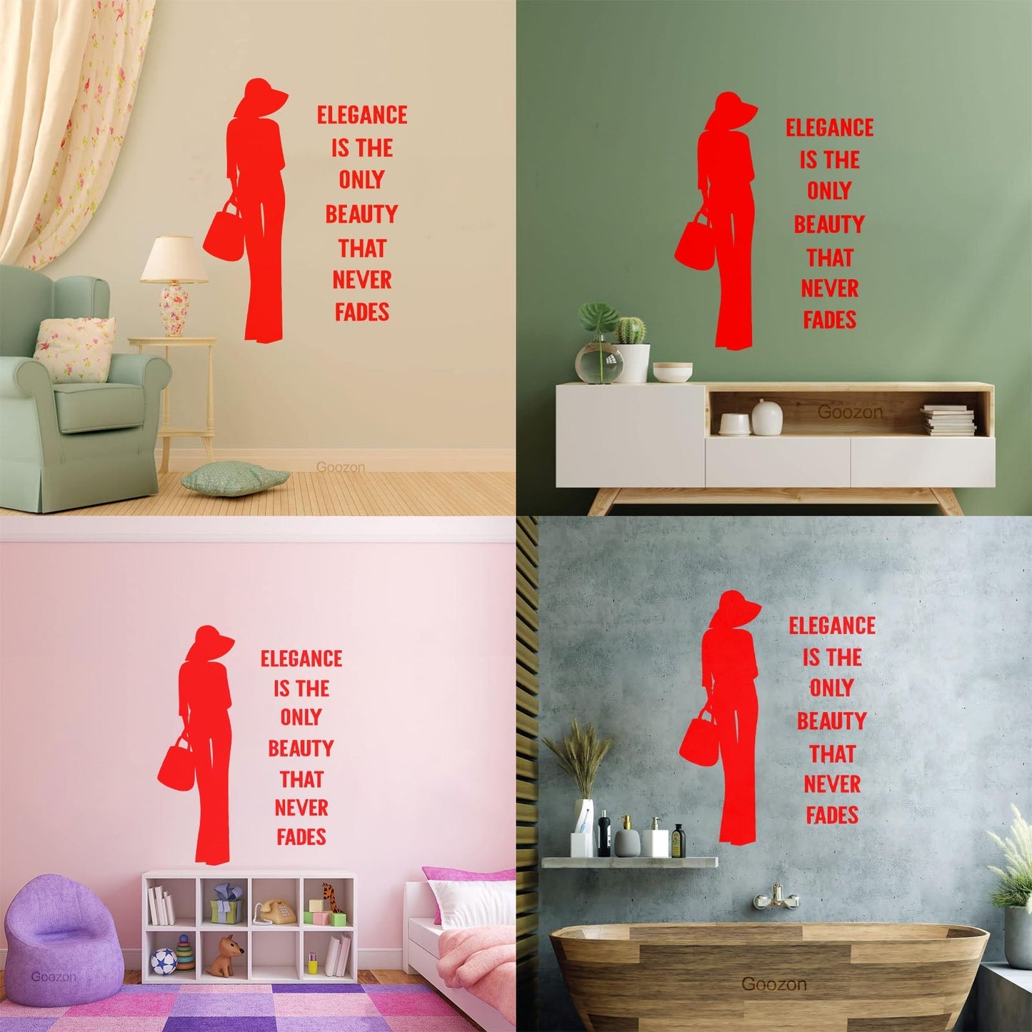 Wall Decals Paster Paper Fashion Quote Elegance Woman Car Body Decoration