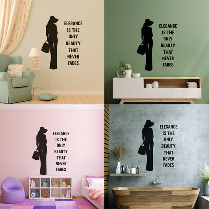 Wall Decals Paster Paper Fashion Quote Elegance Woman Car Body Decoration