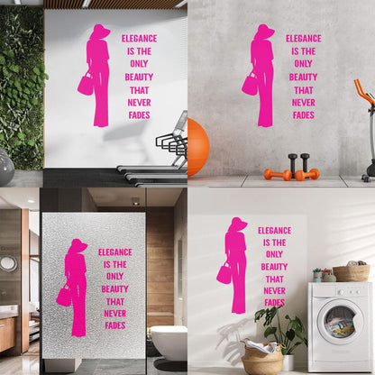 Wall Decals Paster Paper Fashion Quote Elegance Woman Car Body Decoration