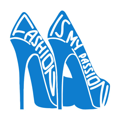 Vinyl Wall Stickers Fashion Quote Girl Shoes Woman Window Decals