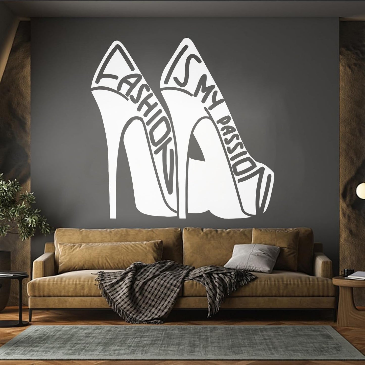 Vinyl Wall Stickers Fashion Quote Girl Shoes Woman Window Decals