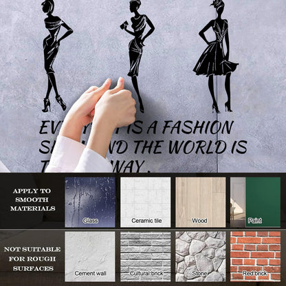 Vinyl Wall Decals Fashion Quote Style Woman Girl Store Decoration