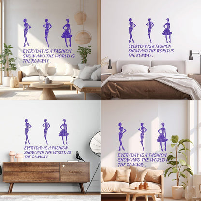 Vinyl Wall Decals Fashion Quote Style Woman Girl Store Decoration
