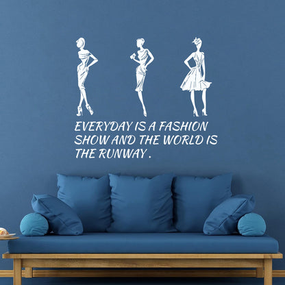 Vinyl Wall Decals Fashion Quote Style Woman Girl Store Decoration