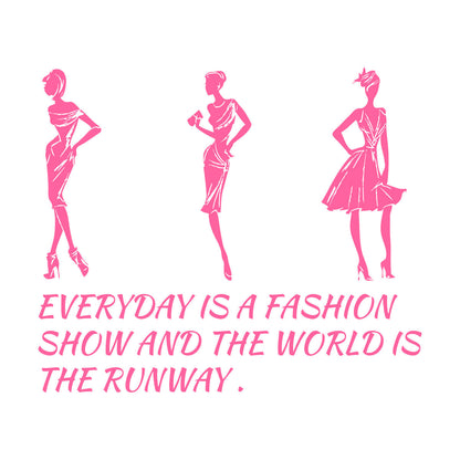 Vinyl Wall Decals Fashion Quote Style Woman Girl Store Decoration