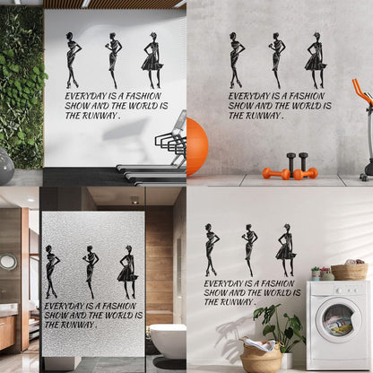 Vinyl Wall Decals Fashion Quote Style Woman Girl Store Decoration