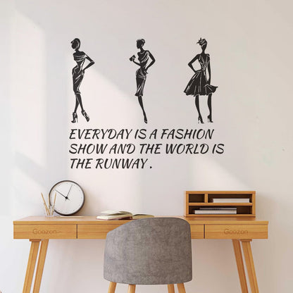 Vinyl Wall Decals Fashion Quote Style Woman Girl Store Decoration