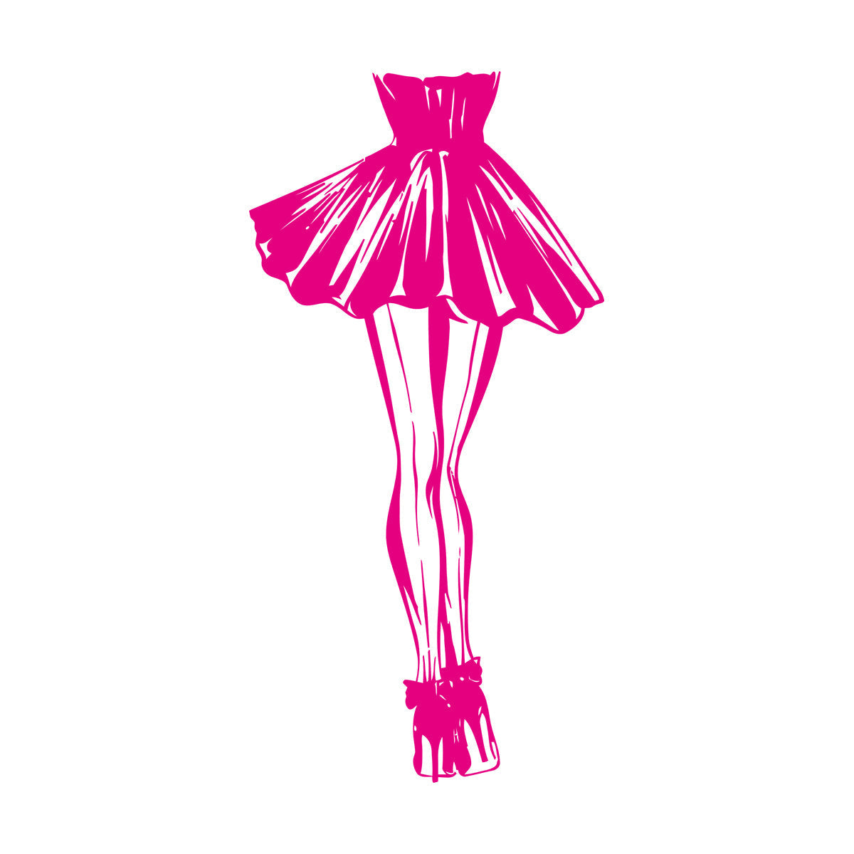 Wall Vinyl Sticker Decor Fashion Shop Heels High Shoes Skirt Do Not Damage The Wall Surface