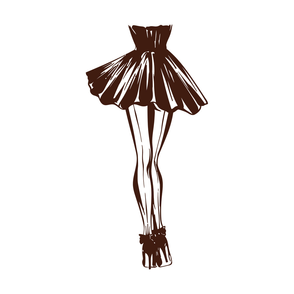 Wall Vinyl Sticker Decor Fashion Shop Heels High Shoes Skirt Do Not Damage The Wall Surface