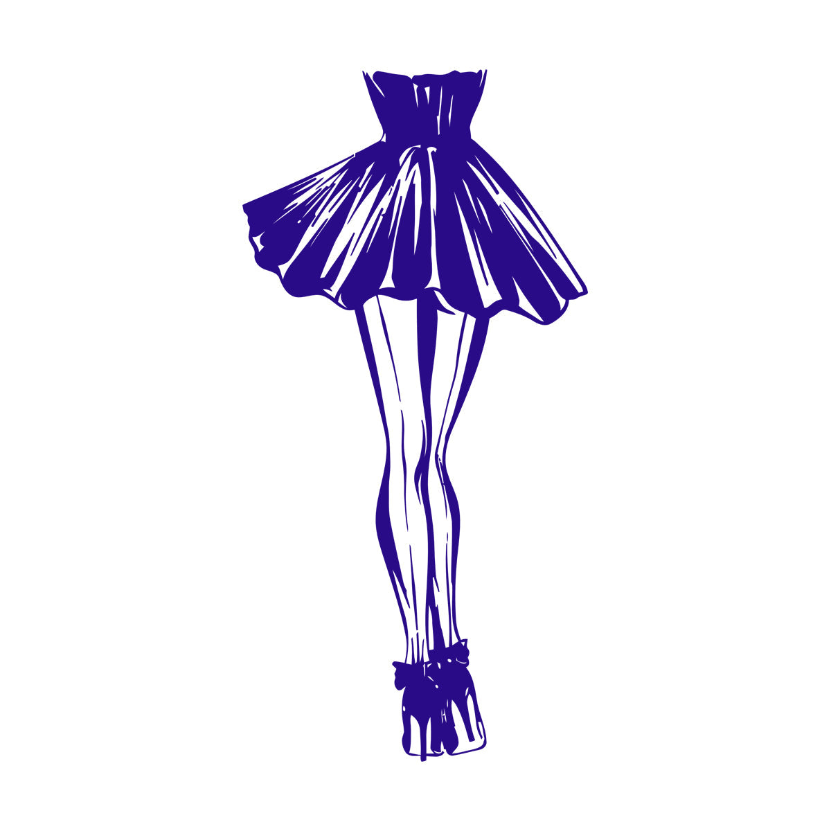 Wall Vinyl Sticker Decor Fashion Shop Heels High Shoes Skirt Do Not Damage The Wall Surface