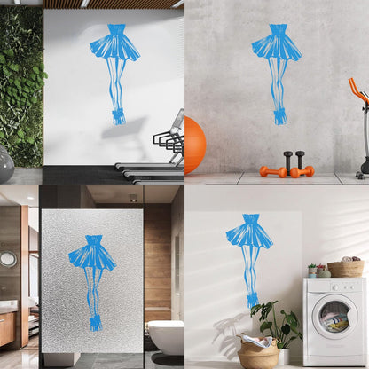 Wall Vinyl Sticker Decor Fashion Shop Heels High Shoes Skirt Do Not Damage The Wall Surface
