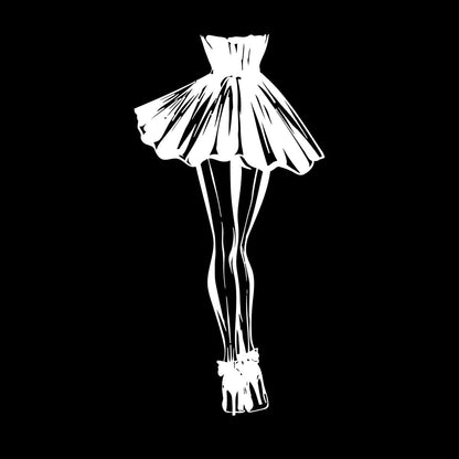 Wall Vinyl Sticker Decor Fashion Shop Heels High Shoes Skirt Do Not Damage The Wall Surface