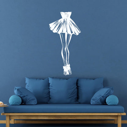 Wall Vinyl Sticker Decor Fashion Shop Heels High Shoes Skirt Do Not Damage The Wall Surface