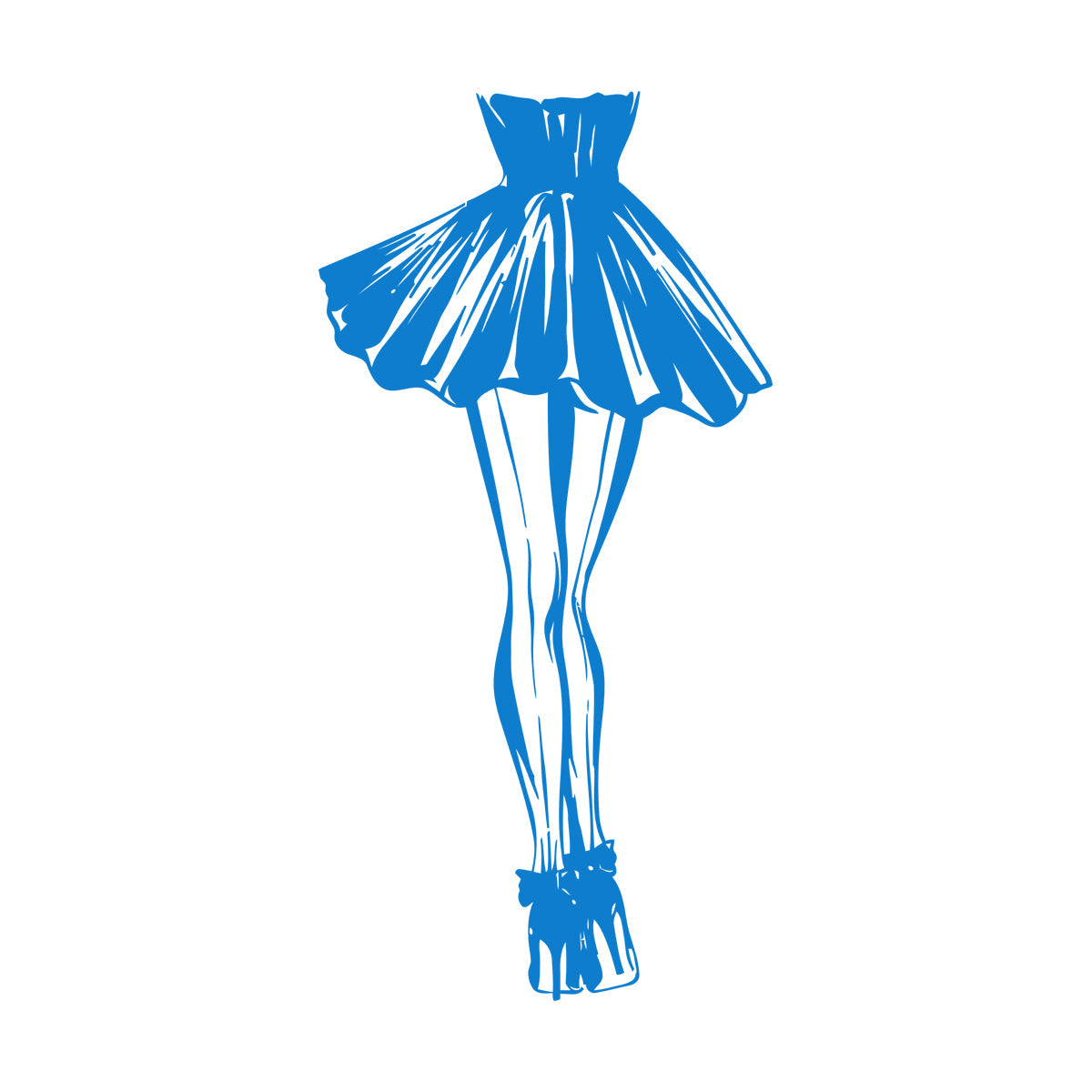 Wall Vinyl Sticker Decor Fashion Shop Heels High Shoes Skirt Do Not Damage The Wall Surface