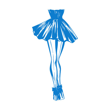 Wall Vinyl Sticker Decor Fashion Shop Heels High Shoes Skirt Do Not Damage The Wall Surface