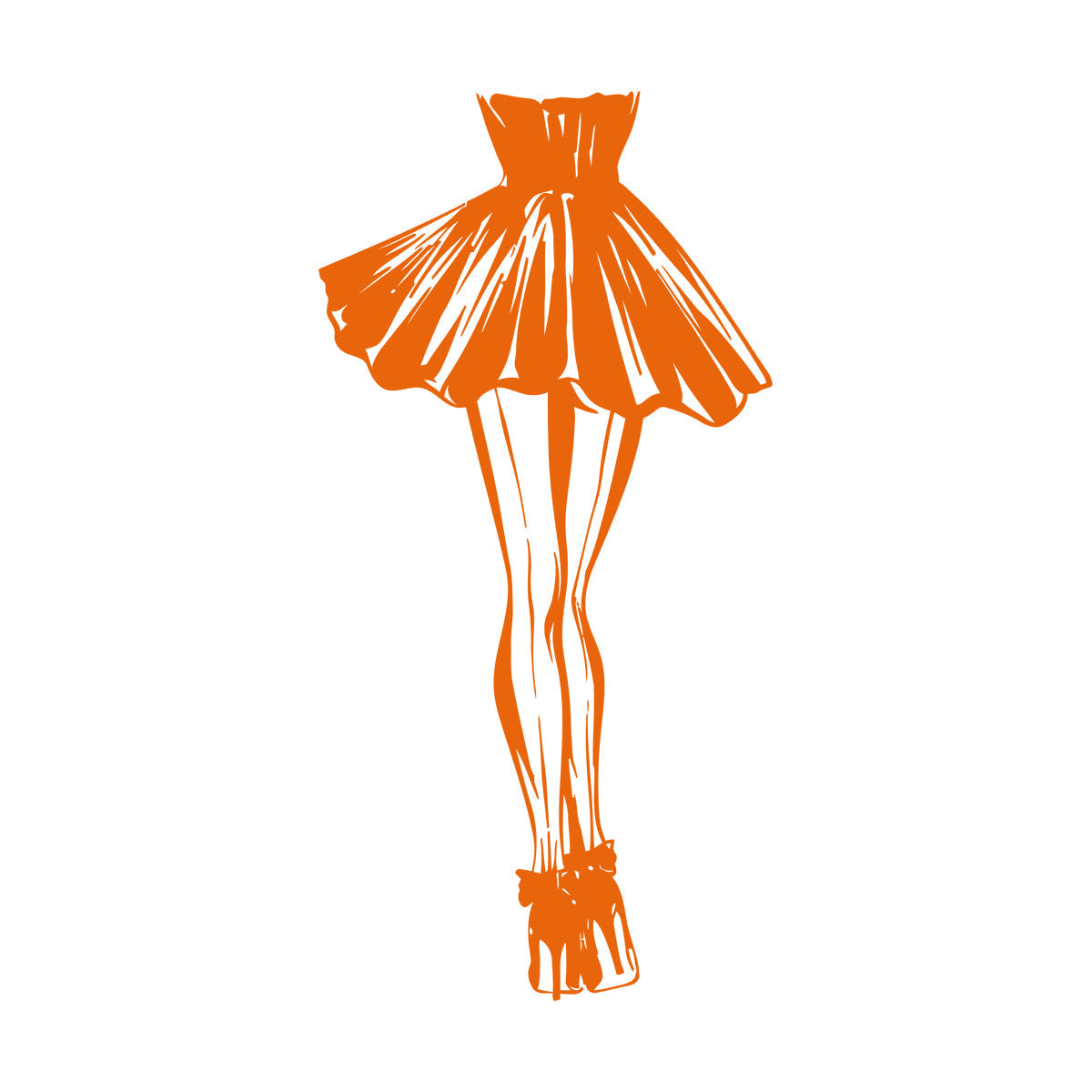 Wall Vinyl Sticker Decor Fashion Shop Heels High Shoes Skirt Do Not Damage The Wall Surface