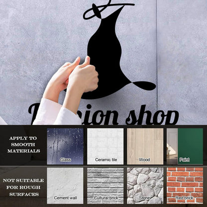 Fashion Shop Dress Clothes Women Style Fine Carving Stickers Multi Color Selection