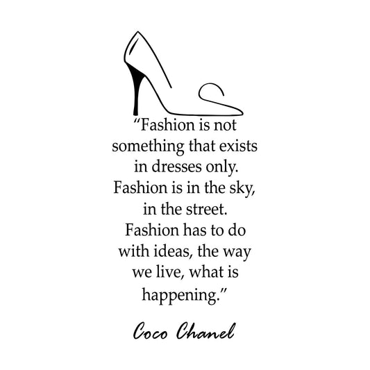 Wall Stickers Fashion Store And Beauty Shopping Inspiring Quote Equipped With Transfer Film Kit