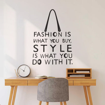 Engraving Stickers Fashion Style Quote Words Shopping Shopaholic Shop Multiple Size Options