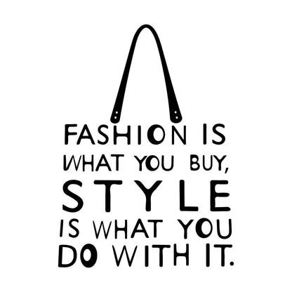 Engraving Stickers Fashion Style Quote Words Shopping Shopaholic Shop Multiple Size Options